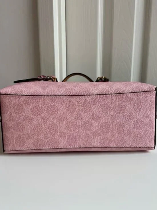 😁🌟COACH Mollie Tote Bag 25 In Signature Powder Pink NWT - Picture 6 of 7